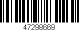 Código de barras (EAN, GTIN, SKU, ISBN): '47298669'