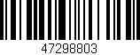 Código de barras (EAN, GTIN, SKU, ISBN): '47298803'