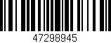 Código de barras (EAN, GTIN, SKU, ISBN): '47298945'