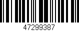 Código de barras (EAN, GTIN, SKU, ISBN): '47299387'