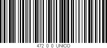 Código de barras (EAN, GTIN, SKU, ISBN): '472_0_0_UNICO'