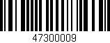 Código de barras (EAN, GTIN, SKU, ISBN): '47300009'