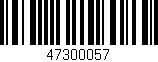 Código de barras (EAN, GTIN, SKU, ISBN): '47300057'