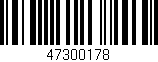 Código de barras (EAN, GTIN, SKU, ISBN): '47300178'