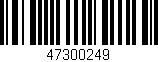 Código de barras (EAN, GTIN, SKU, ISBN): '47300249'