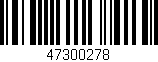 Código de barras (EAN, GTIN, SKU, ISBN): '47300278'