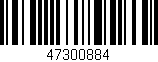 Código de barras (EAN, GTIN, SKU, ISBN): '47300884'