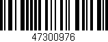 Código de barras (EAN, GTIN, SKU, ISBN): '47300976'