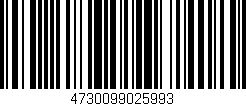 Código de barras (EAN, GTIN, SKU, ISBN): '4730099025993'