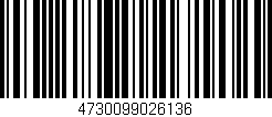 Código de barras (EAN, GTIN, SKU, ISBN): '4730099026136'