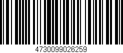 Código de barras (EAN, GTIN, SKU, ISBN): '4730099026259'