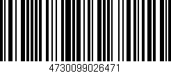 Código de barras (EAN, GTIN, SKU, ISBN): '4730099026471'