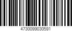 Código de barras (EAN, GTIN, SKU, ISBN): '4730099030591'