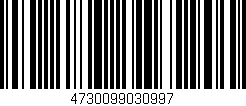 Código de barras (EAN, GTIN, SKU, ISBN): '4730099030997'