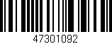 Código de barras (EAN, GTIN, SKU, ISBN): '47301092'