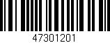 Código de barras (EAN, GTIN, SKU, ISBN): '47301201'