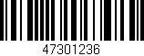 Código de barras (EAN, GTIN, SKU, ISBN): '47301236'