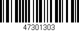 Código de barras (EAN, GTIN, SKU, ISBN): '47301303'