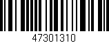 Código de barras (EAN, GTIN, SKU, ISBN): '47301310'