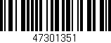 Código de barras (EAN, GTIN, SKU, ISBN): '47301351'