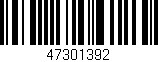 Código de barras (EAN, GTIN, SKU, ISBN): '47301392'