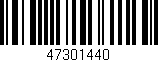 Código de barras (EAN, GTIN, SKU, ISBN): '47301440'