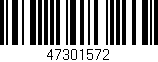 Código de barras (EAN, GTIN, SKU, ISBN): '47301572'