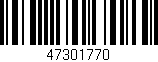 Código de barras (EAN, GTIN, SKU, ISBN): '47301770'