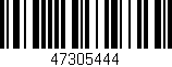 Código de barras (EAN, GTIN, SKU, ISBN): '47305444'