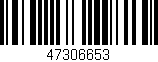 Código de barras (EAN, GTIN, SKU, ISBN): '47306653'