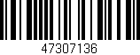 Código de barras (EAN, GTIN, SKU, ISBN): '47307136'