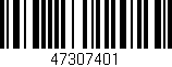 Código de barras (EAN, GTIN, SKU, ISBN): '47307401'