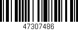 Código de barras (EAN, GTIN, SKU, ISBN): '47307486'