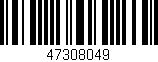 Código de barras (EAN, GTIN, SKU, ISBN): '47308049'