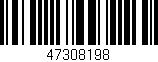 Código de barras (EAN, GTIN, SKU, ISBN): '47308198'