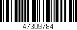 Código de barras (EAN, GTIN, SKU, ISBN): '47309784'