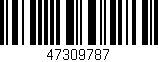 Código de barras (EAN, GTIN, SKU, ISBN): '47309787'