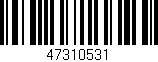 Código de barras (EAN, GTIN, SKU, ISBN): '47310531'