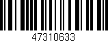 Código de barras (EAN, GTIN, SKU, ISBN): '47310633'