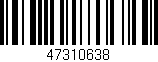 Código de barras (EAN, GTIN, SKU, ISBN): '47310638'