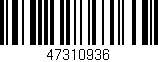 Código de barras (EAN, GTIN, SKU, ISBN): '47310936'