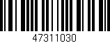 Código de barras (EAN, GTIN, SKU, ISBN): '47311030'