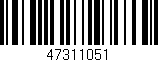 Código de barras (EAN, GTIN, SKU, ISBN): '47311051'