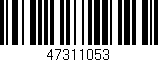 Código de barras (EAN, GTIN, SKU, ISBN): '47311053'