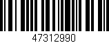 Código de barras (EAN, GTIN, SKU, ISBN): '47312990'