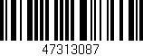 Código de barras (EAN, GTIN, SKU, ISBN): '47313087'