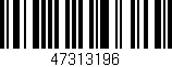 Código de barras (EAN, GTIN, SKU, ISBN): '47313196'