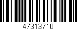 Código de barras (EAN, GTIN, SKU, ISBN): '47313710'