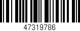 Código de barras (EAN, GTIN, SKU, ISBN): '47319786'