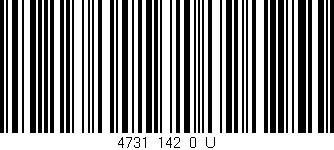 Código de barras (EAN, GTIN, SKU, ISBN): '4731_142_0_U'